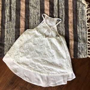 A&F high neck lace tank top